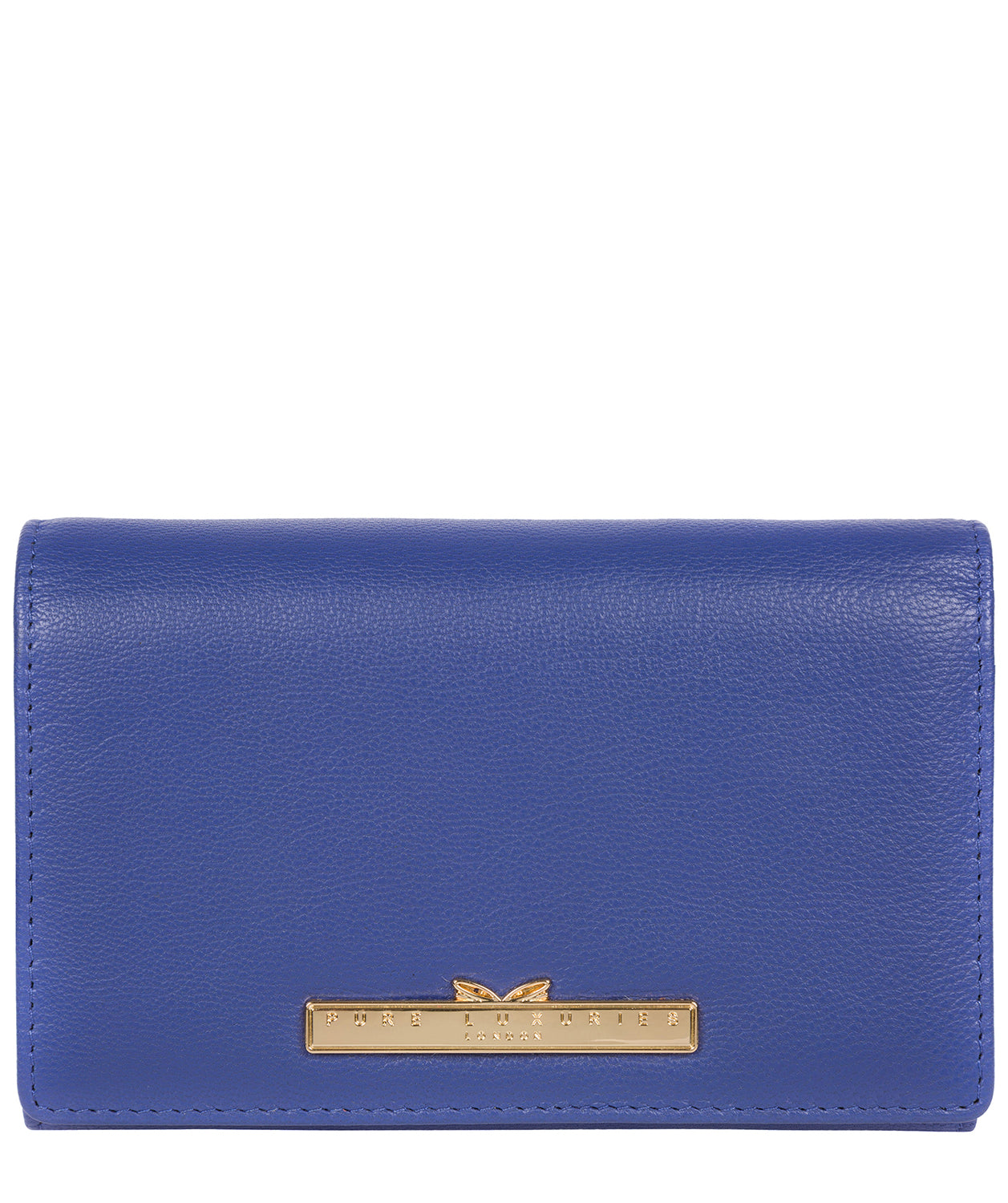 'Swift' Royal Blue Leather Tri-Fold Purse image 1