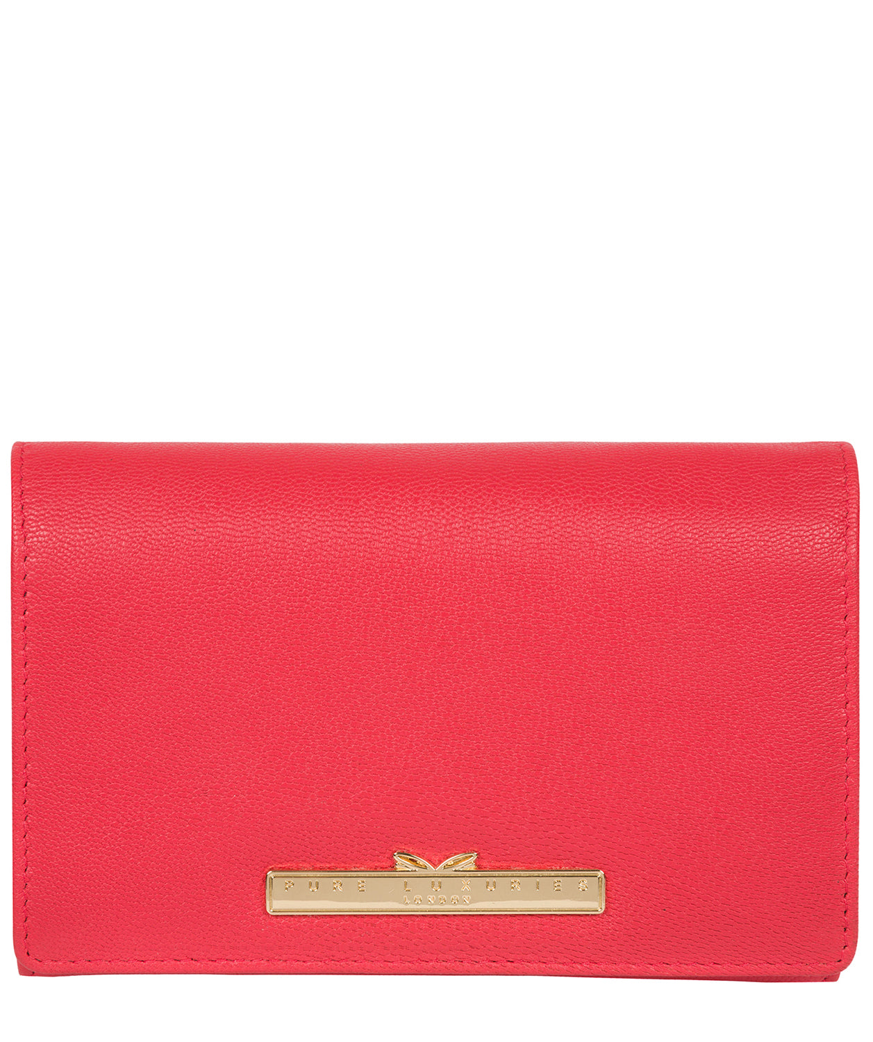 'Swift' Tomato Leather Tri-Fold Purse image 1