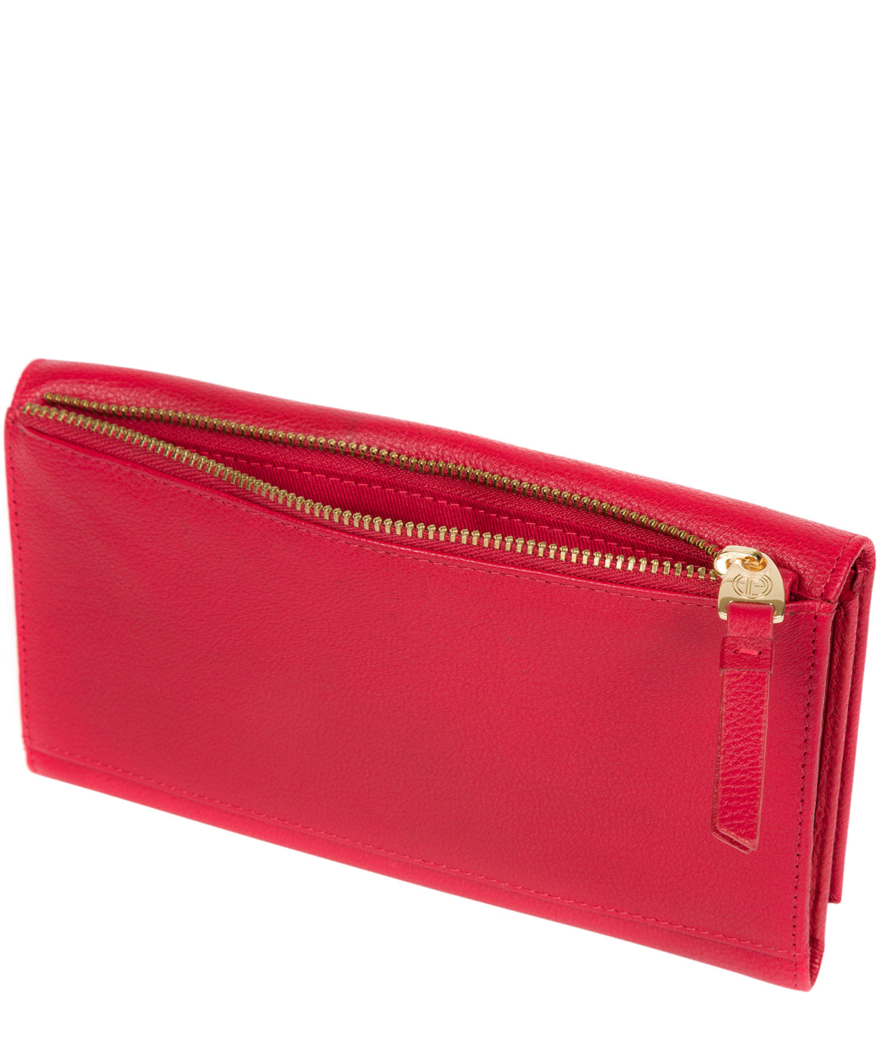 'Lark' Barbados Cherry Leather Tri-Fold Purse image 3