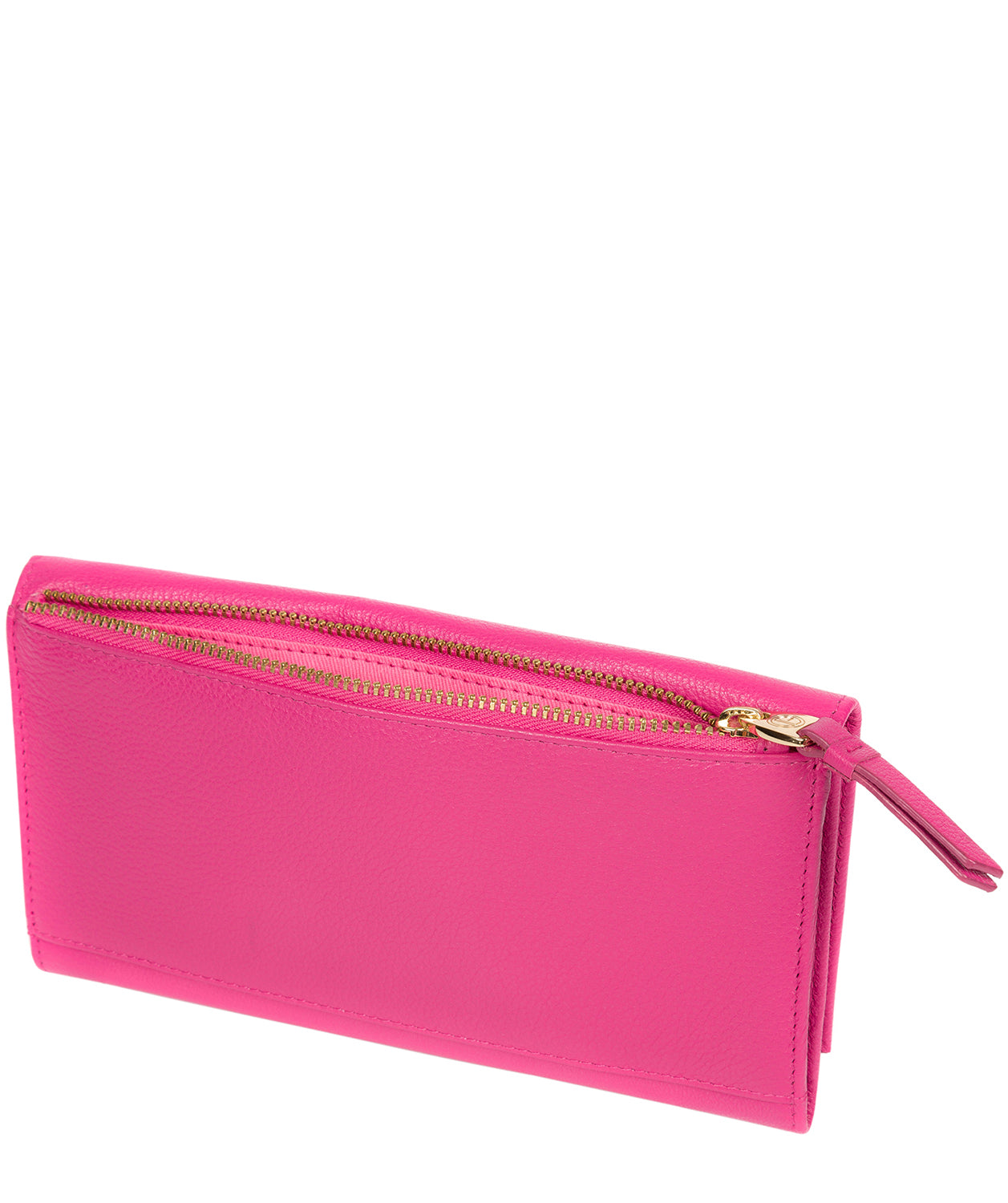 'Lark' Fuchsia Leather Tri-Fold Purse image 3