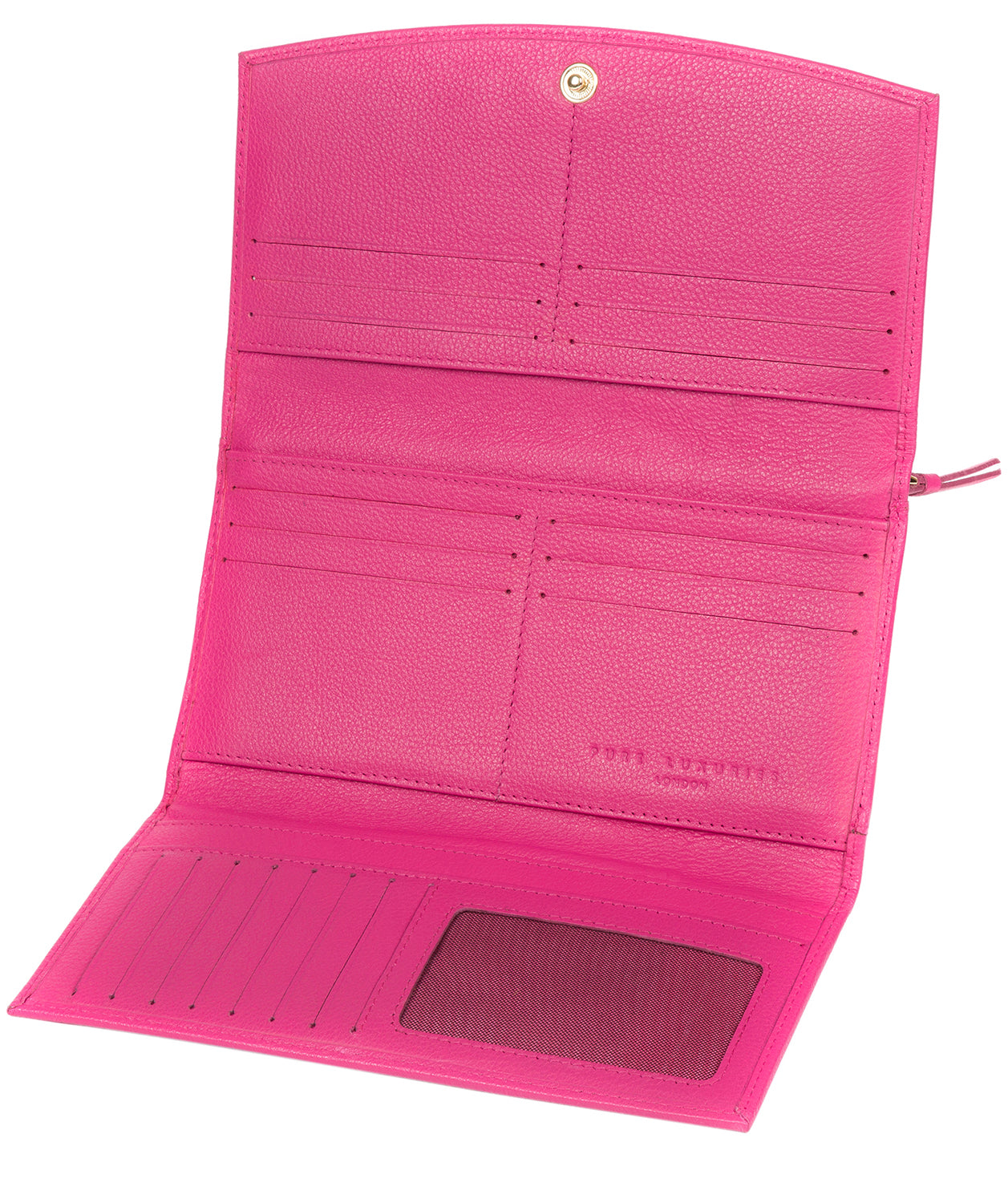 'Lark' Fuchsia Leather Tri-Fold Purse image 4