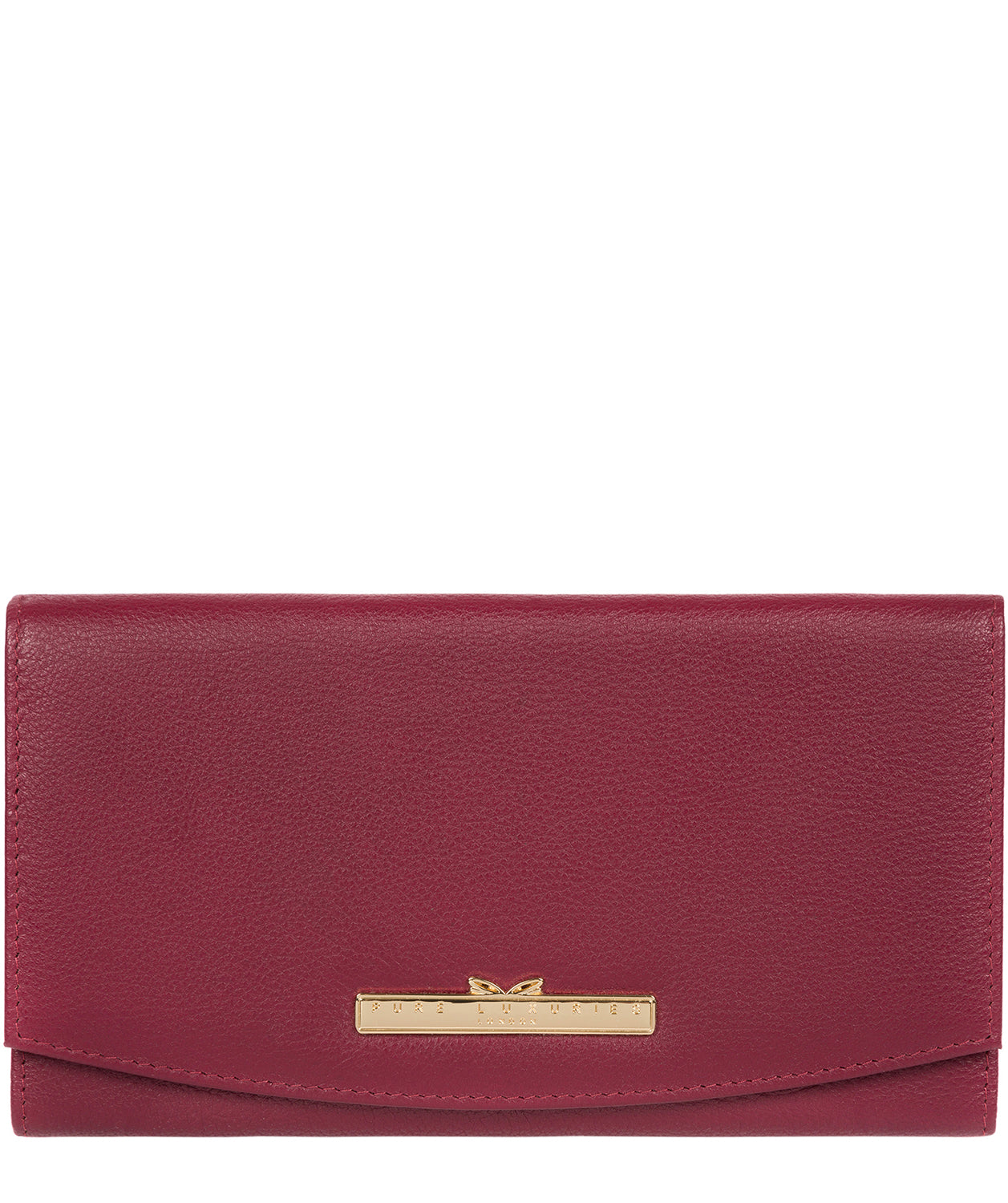 'Lark' Pomegranate Leather Tri-Fold Purse image 1