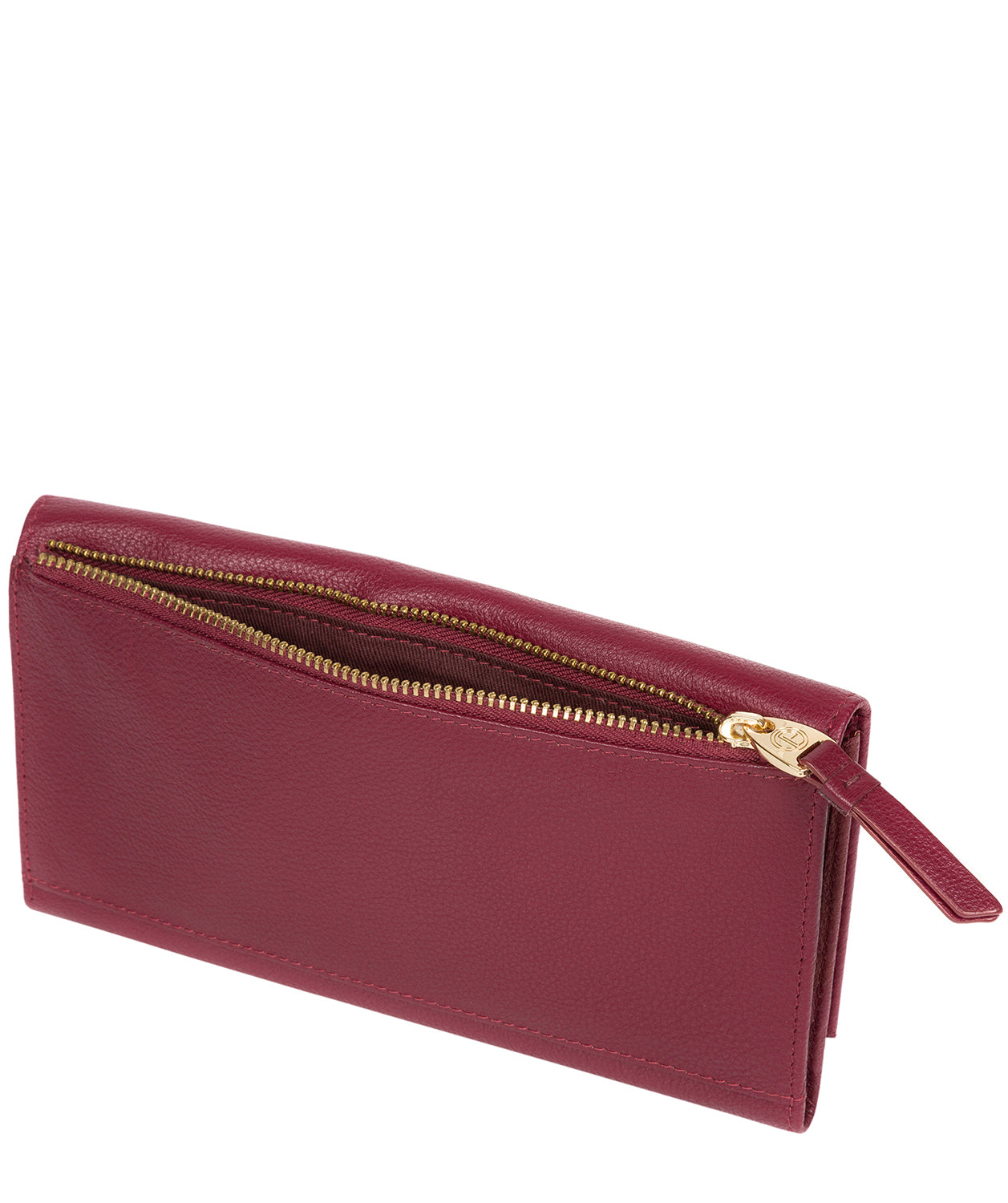 'Lark' Pomegranate Leather Tri-Fold Purse image 3