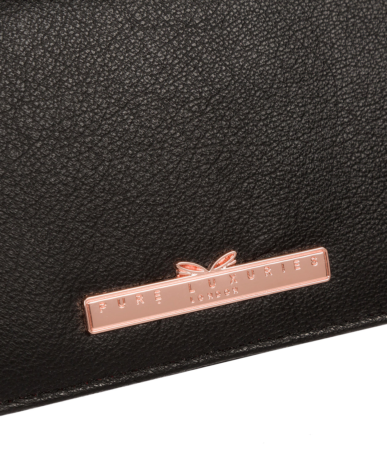 'Pipit' Black Leather Purse image 7