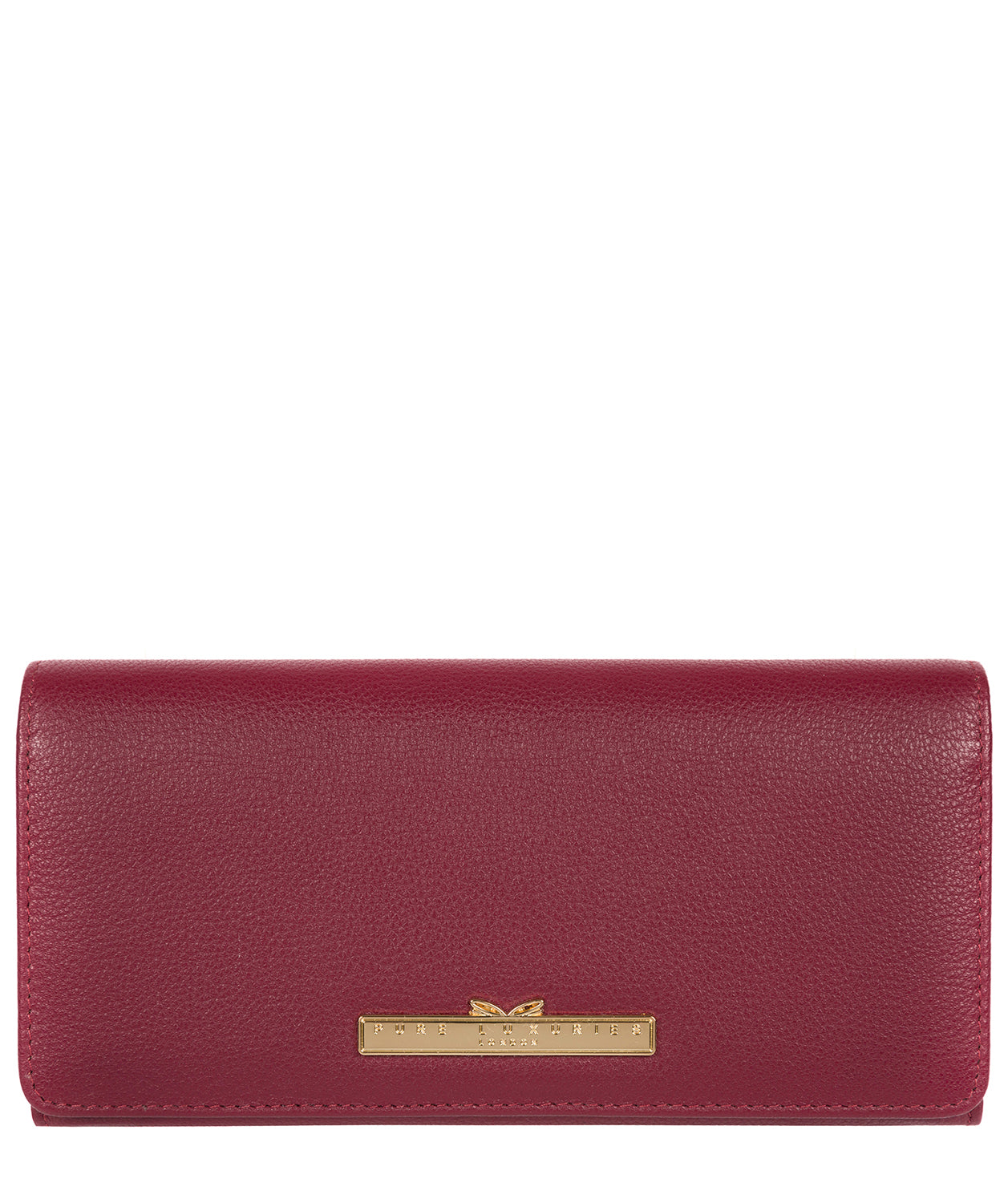 'Pipit' Pomegranate Leather Bi-Fold Purse