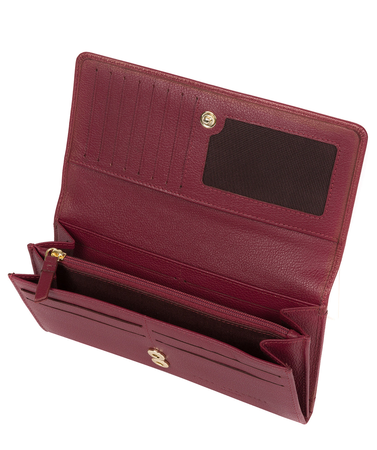 'Pipit' Pomegranate Leather Bi-Fold Purse