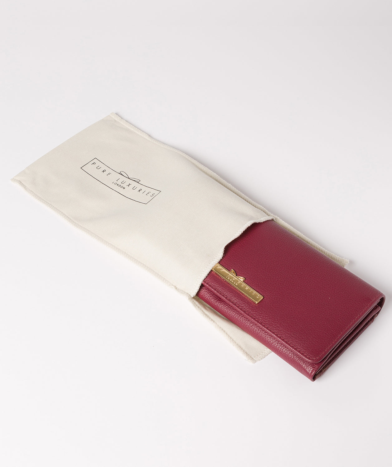 'Pipit' Pomegranate Leather Bi-Fold Purse