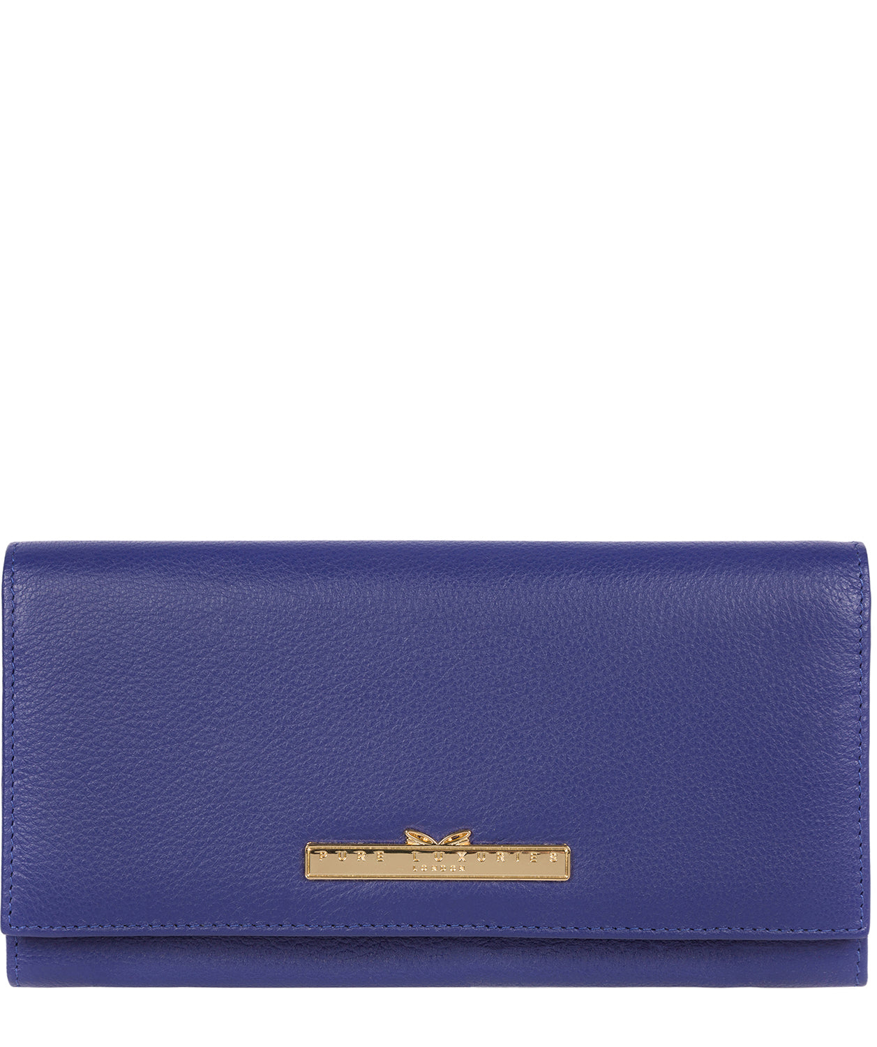 'Wren' Navy Leather Tri-Fold Purse image 1