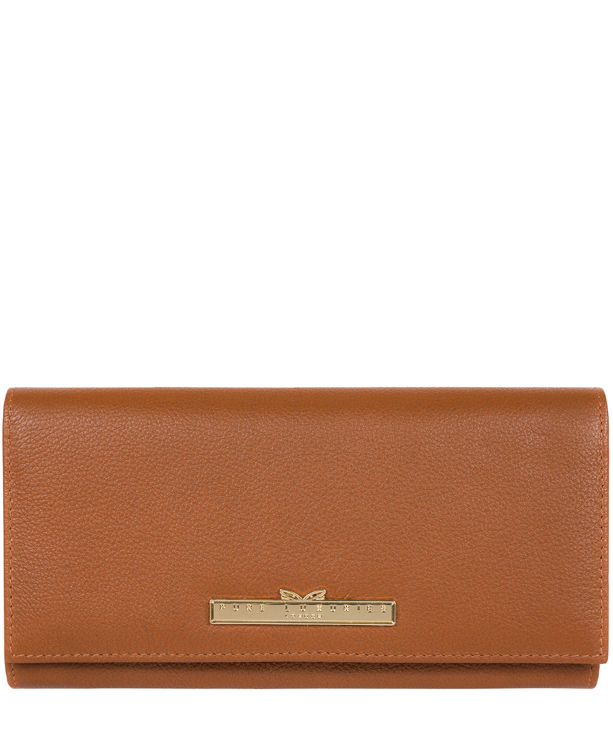 'Wren' Tan Leather Tri-Fold Purse image 1