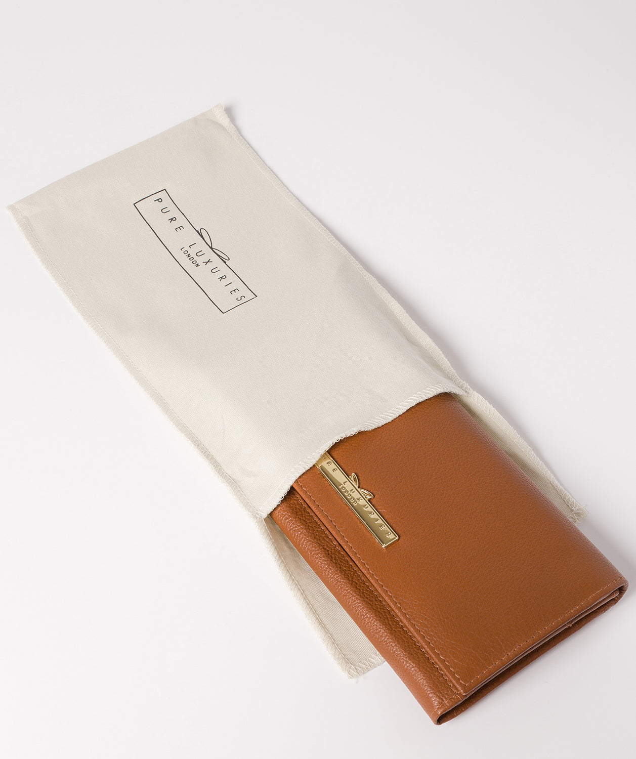 'Wren' Tan Leather Tri-Fold Purse image 5