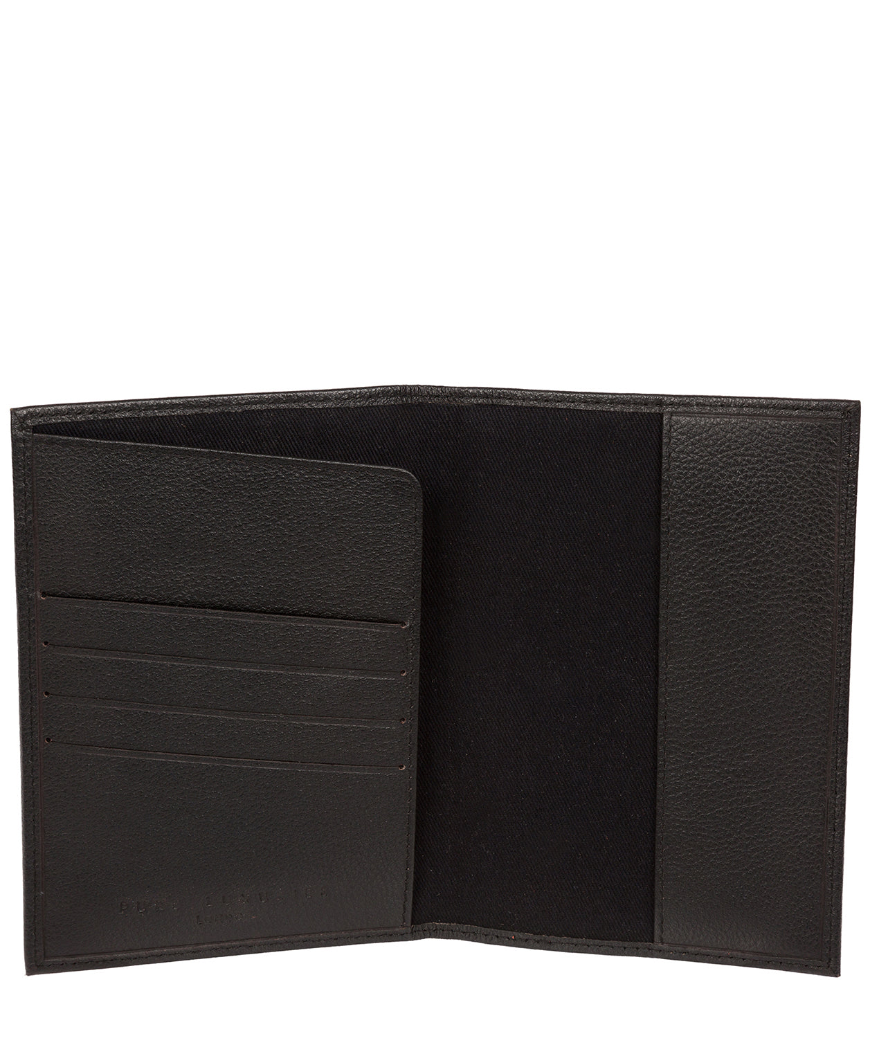 'Jet' Black Leather Passport Holder image 4