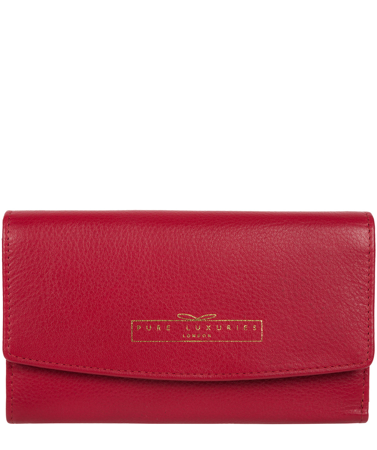 'Tulip' Garnet Leather Tri-Fold Purse image 1