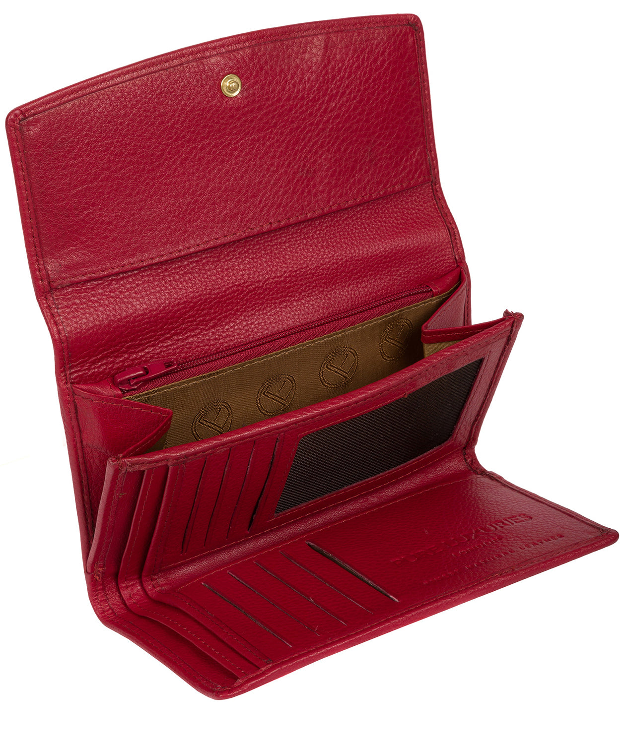 'Tulip' Garnet Leather Tri-Fold Purse image 3