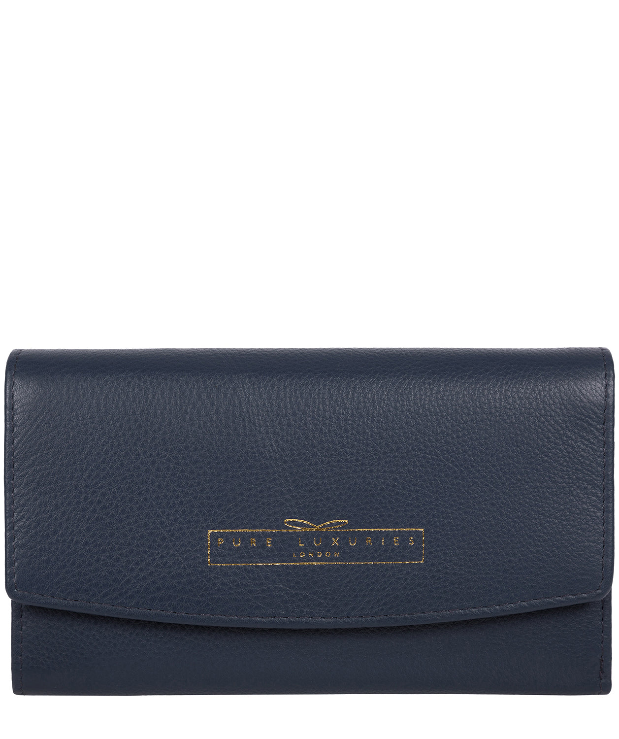 'Tulip' Midnight Navy Leather Tri-Fold Purse image 1