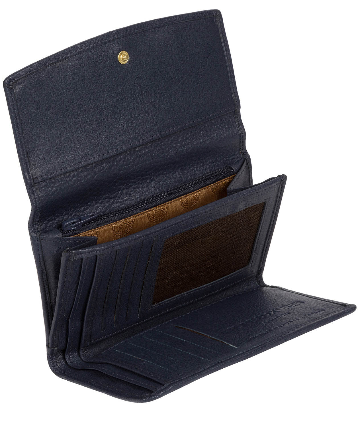 'Tulip' Midnight Navy Leather Tri-Fold Purse image 3