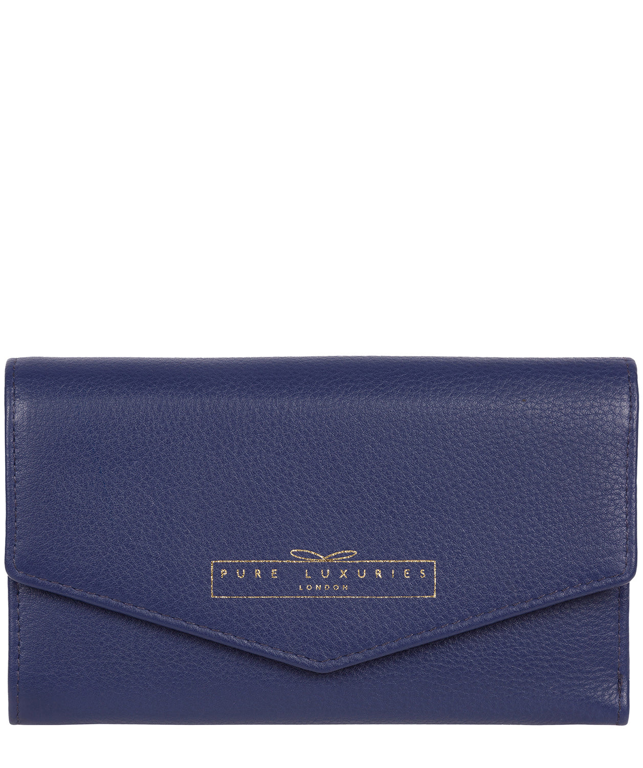 'Yew' Cobalt Blue Leather Tri-Fold Purse image 1