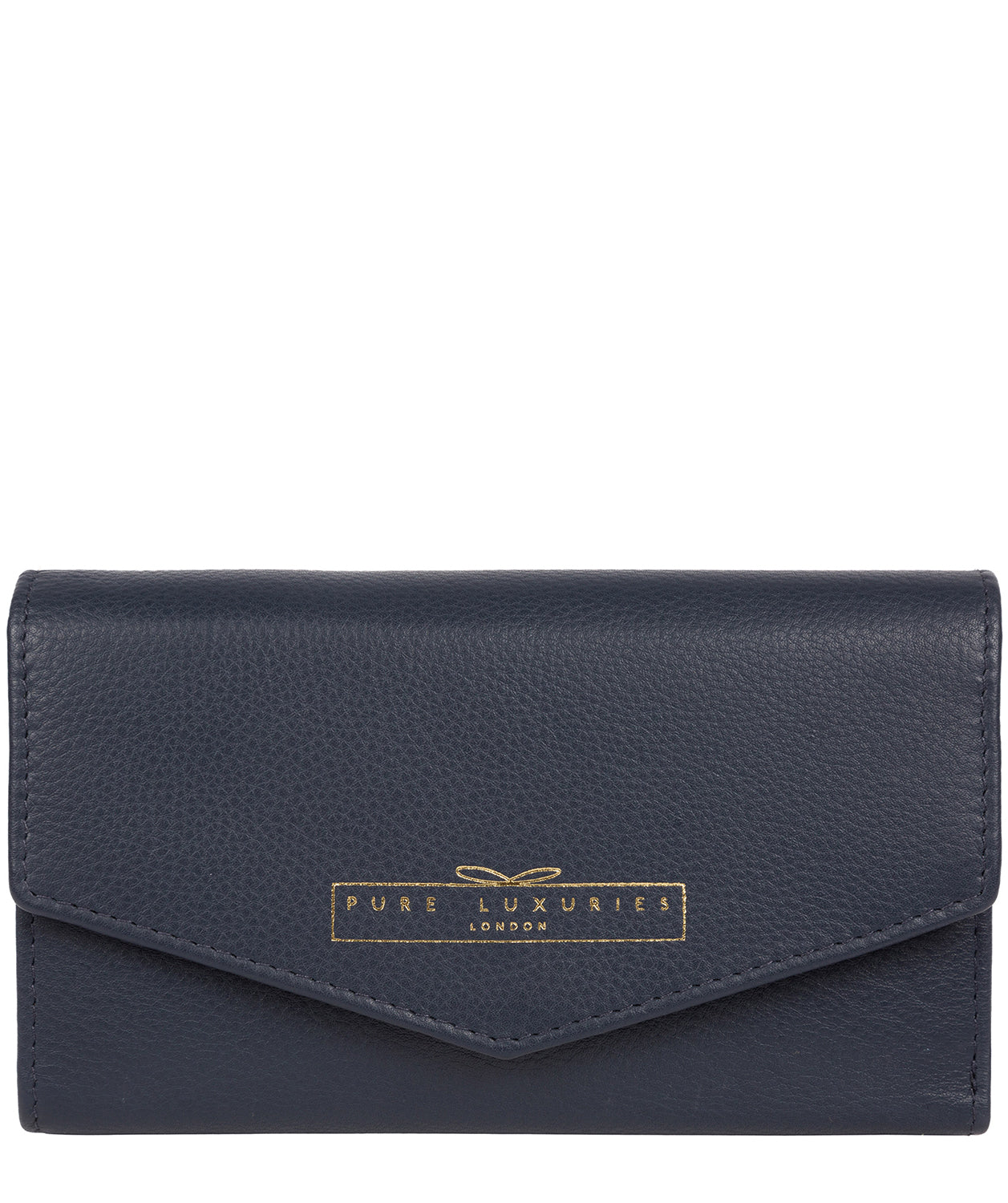 'Yew' Midnight Navy Leather Tri-Fold Purse image 1