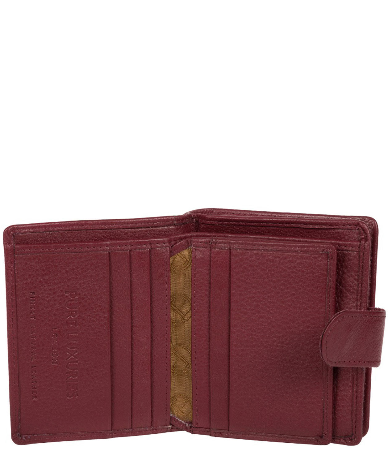 'Maple' Plum Leather RFID Purse