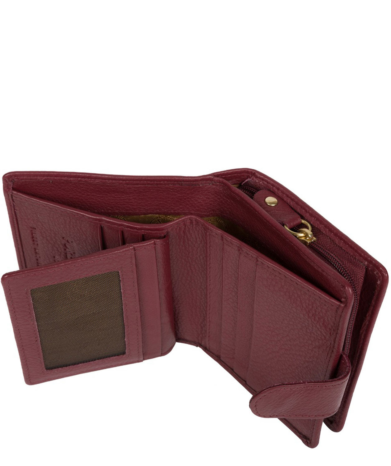 'Maple' Plum Leather RFID Purse