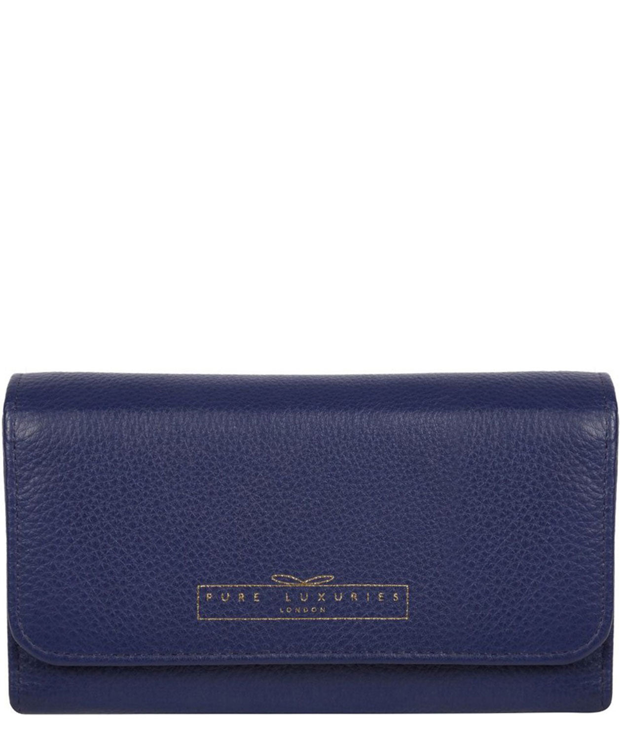 'Freesia' Cobalt Blue Leather RFID Purse