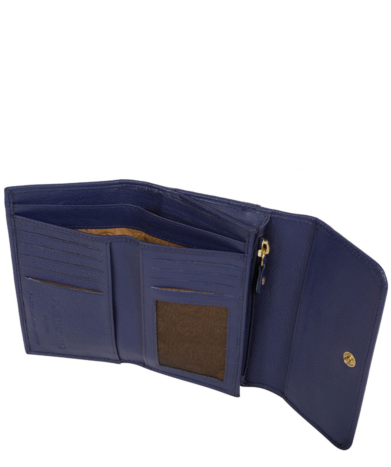 'Freesia' Cobalt Blue Leather RFID Purse