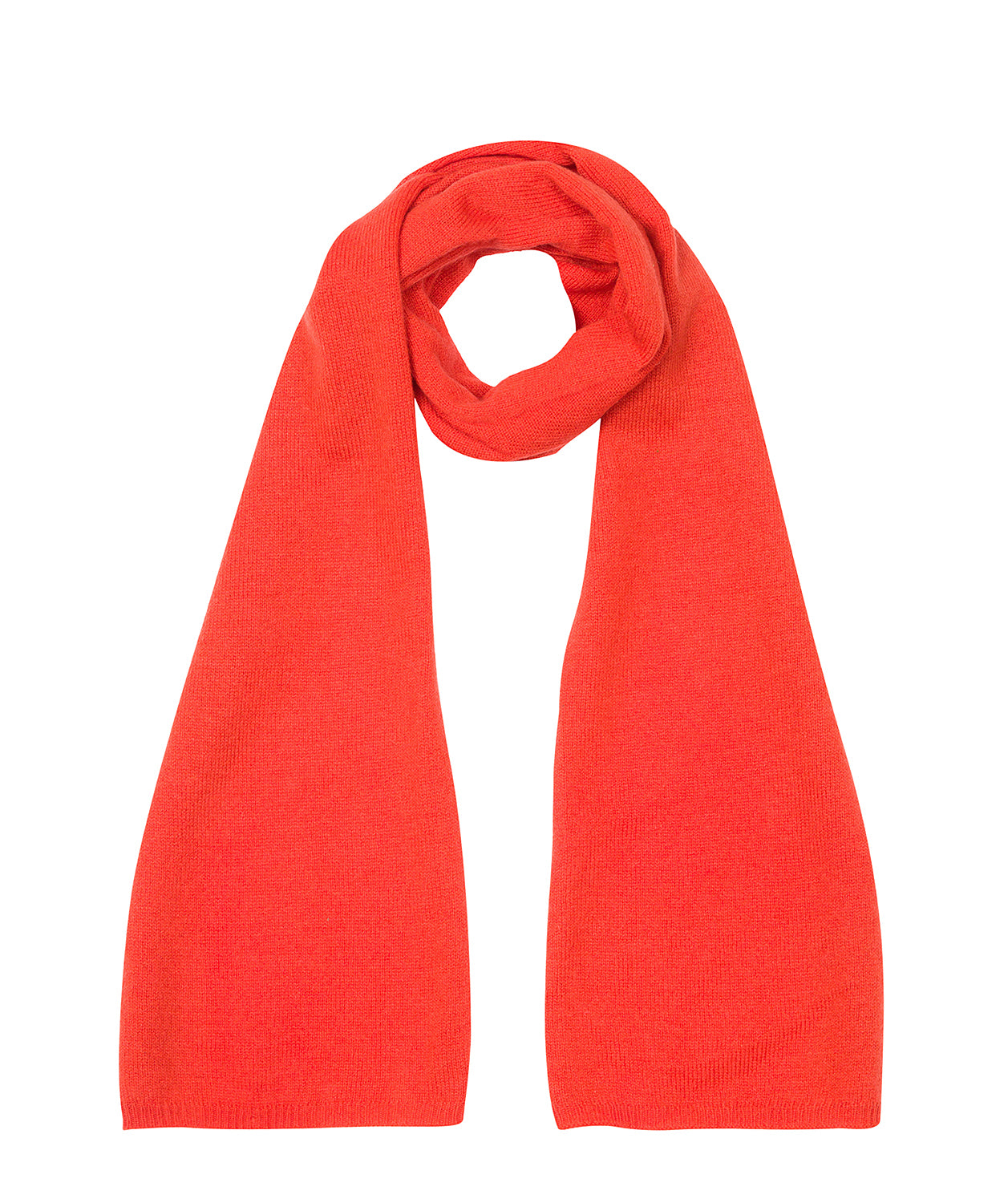 'Cambridge' Burnt Orange 100% Cashmere Scarf