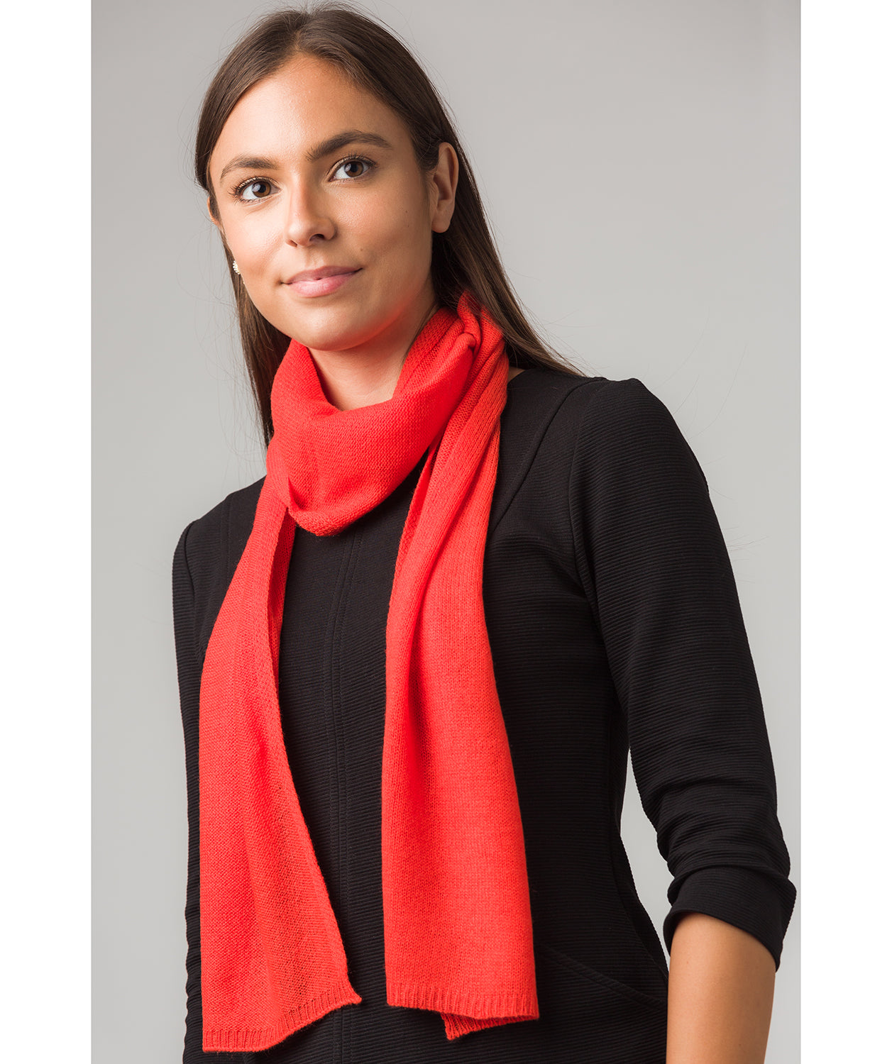 'Cambridge' Burnt Orange 100% Cashmere Scarf