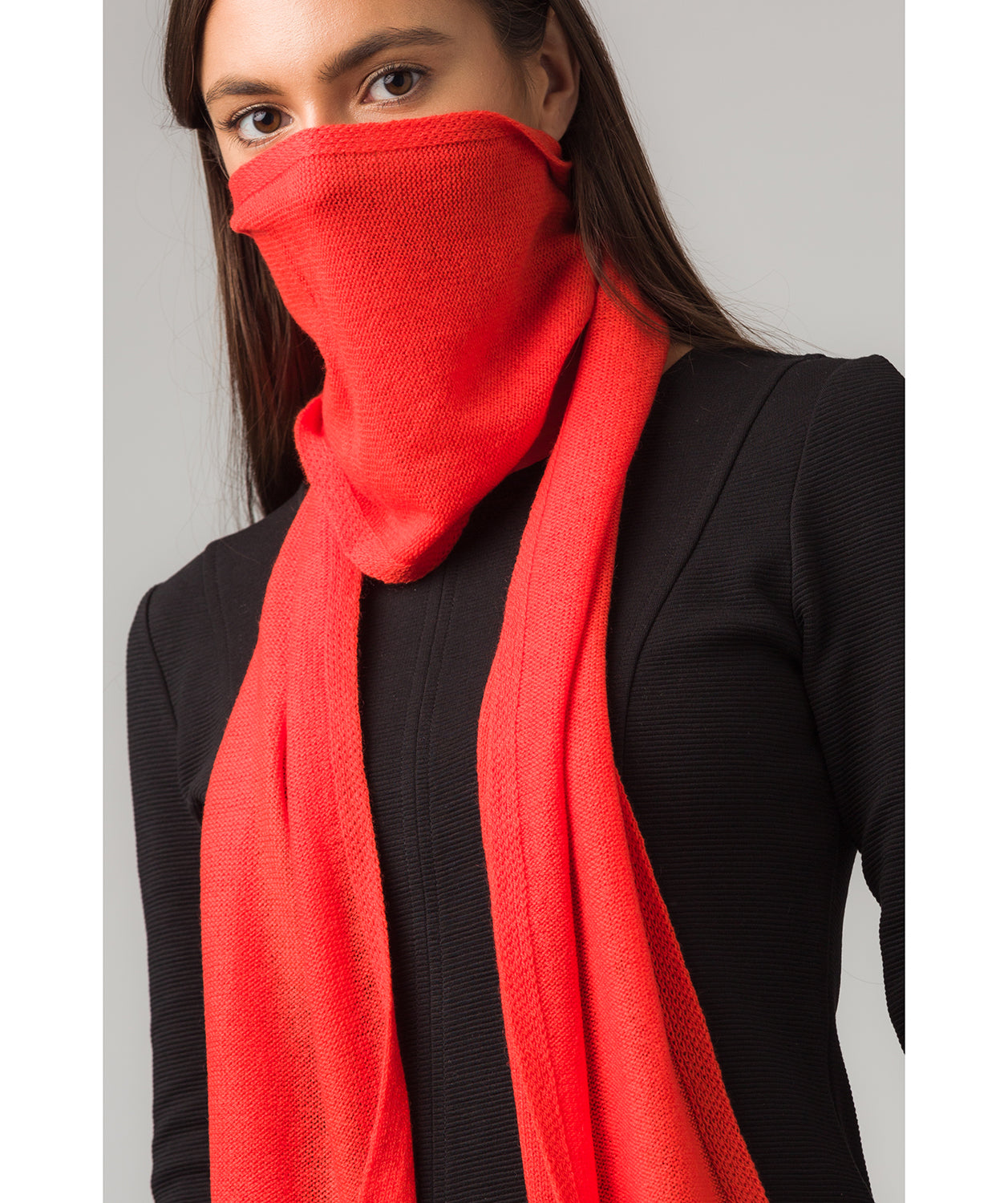 'Cambridge' Burnt Orange 100% Cashmere Scarf