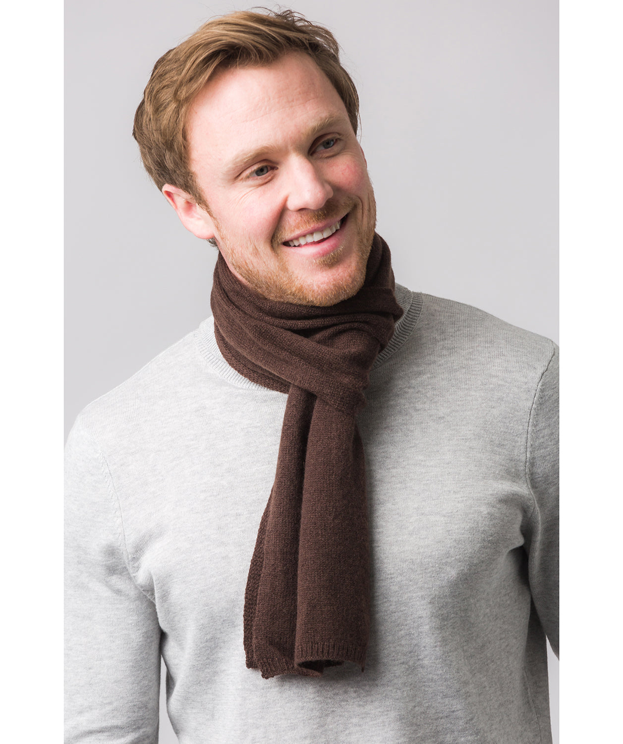 'Cambridge' Cappuccino 100% Cashmere Scarf