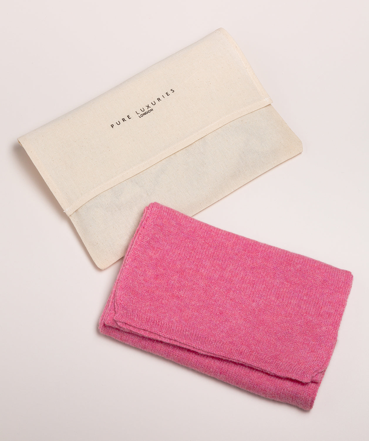 'Cambridge' Carnation Pink 100% Cashmere Scarf