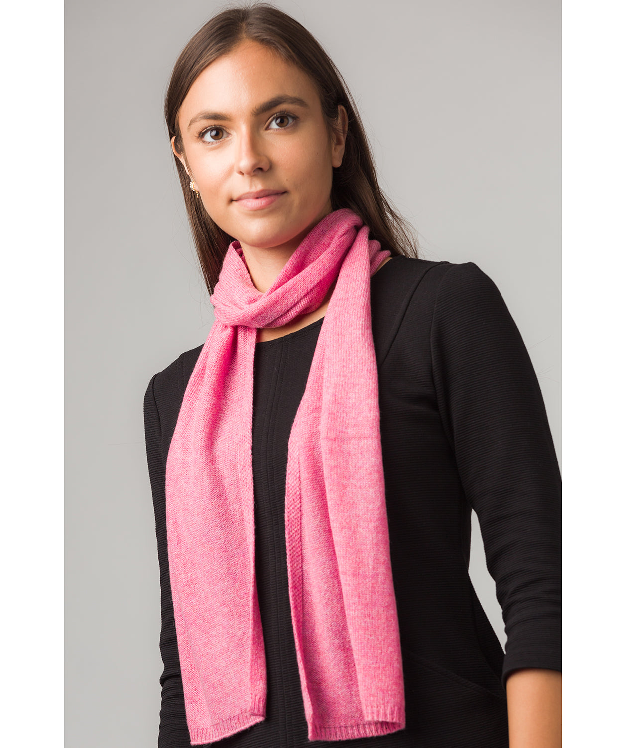 'Cambridge' Carnation Pink 100% Cashmere Scarf