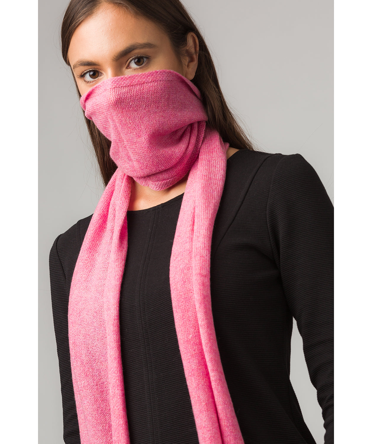 'Cambridge' Carnation Pink 100% Cashmere Scarf