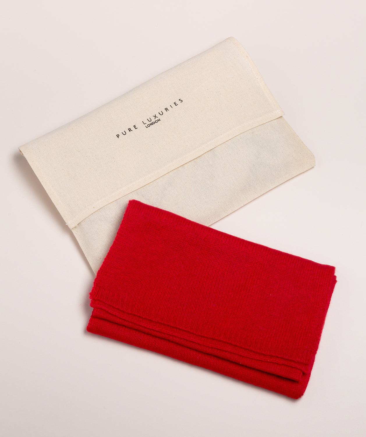 'Oxford' Chilli Red 100% Cashmere Scarf