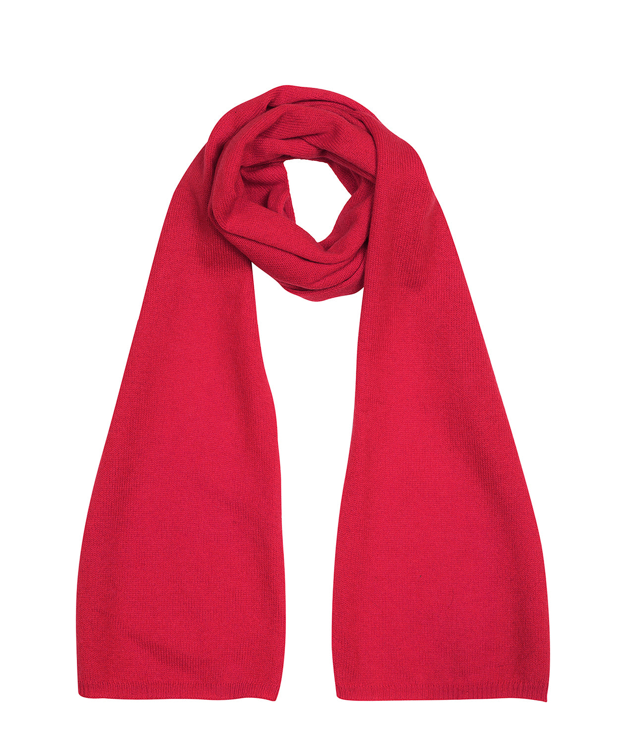 'Cambridge' Chilli Red 100% Cashmere Scarf