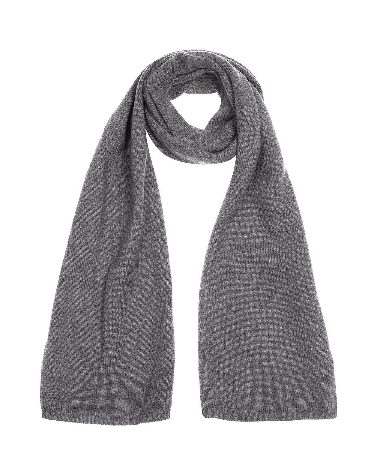 'Cambridge' Grey 100% Cashmere Scarf