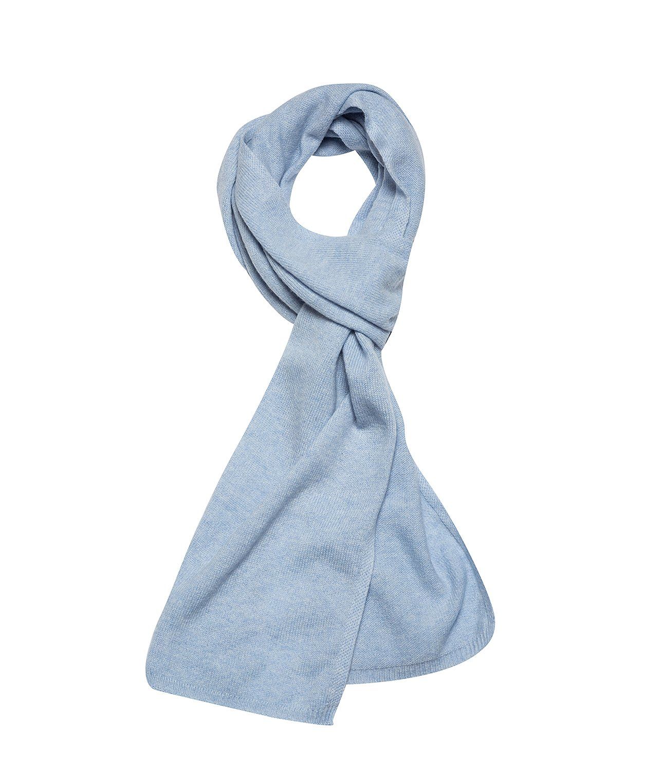 'Cambridge' Powder Blue 100% Cashmere Scarf