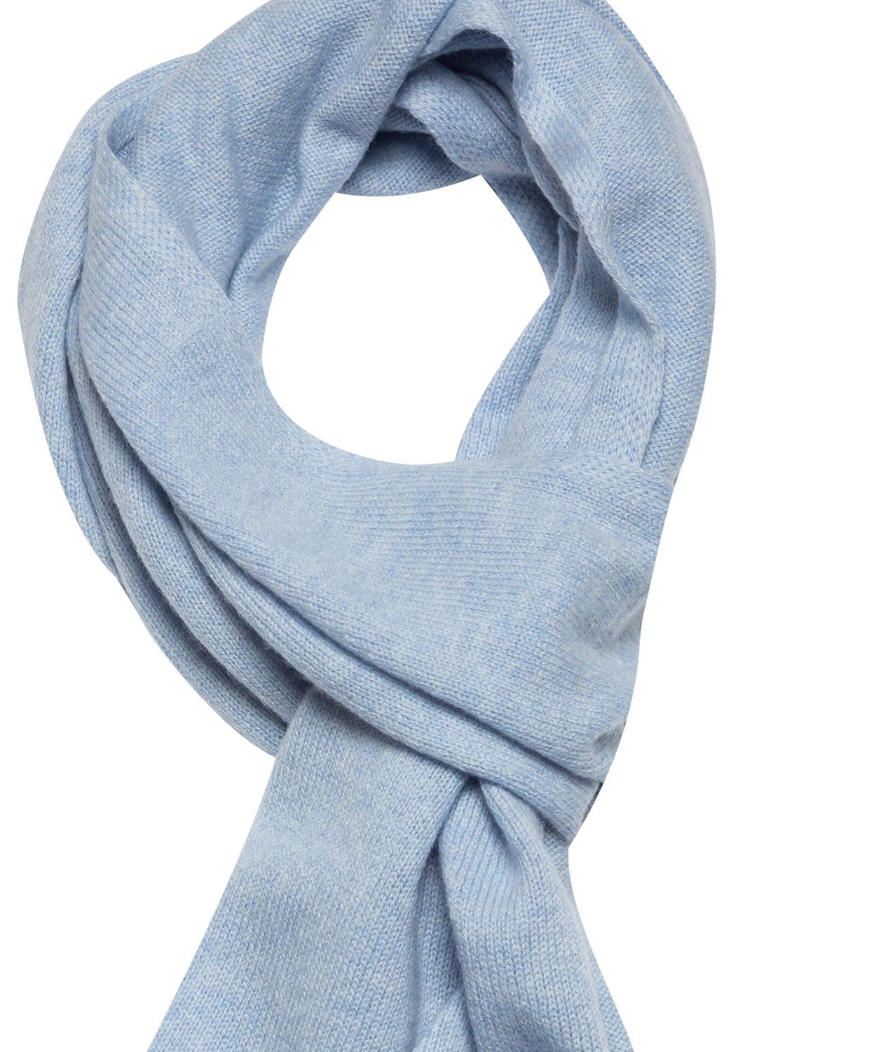 'Cambridge' Powder Blue 100% Cashmere Scarf