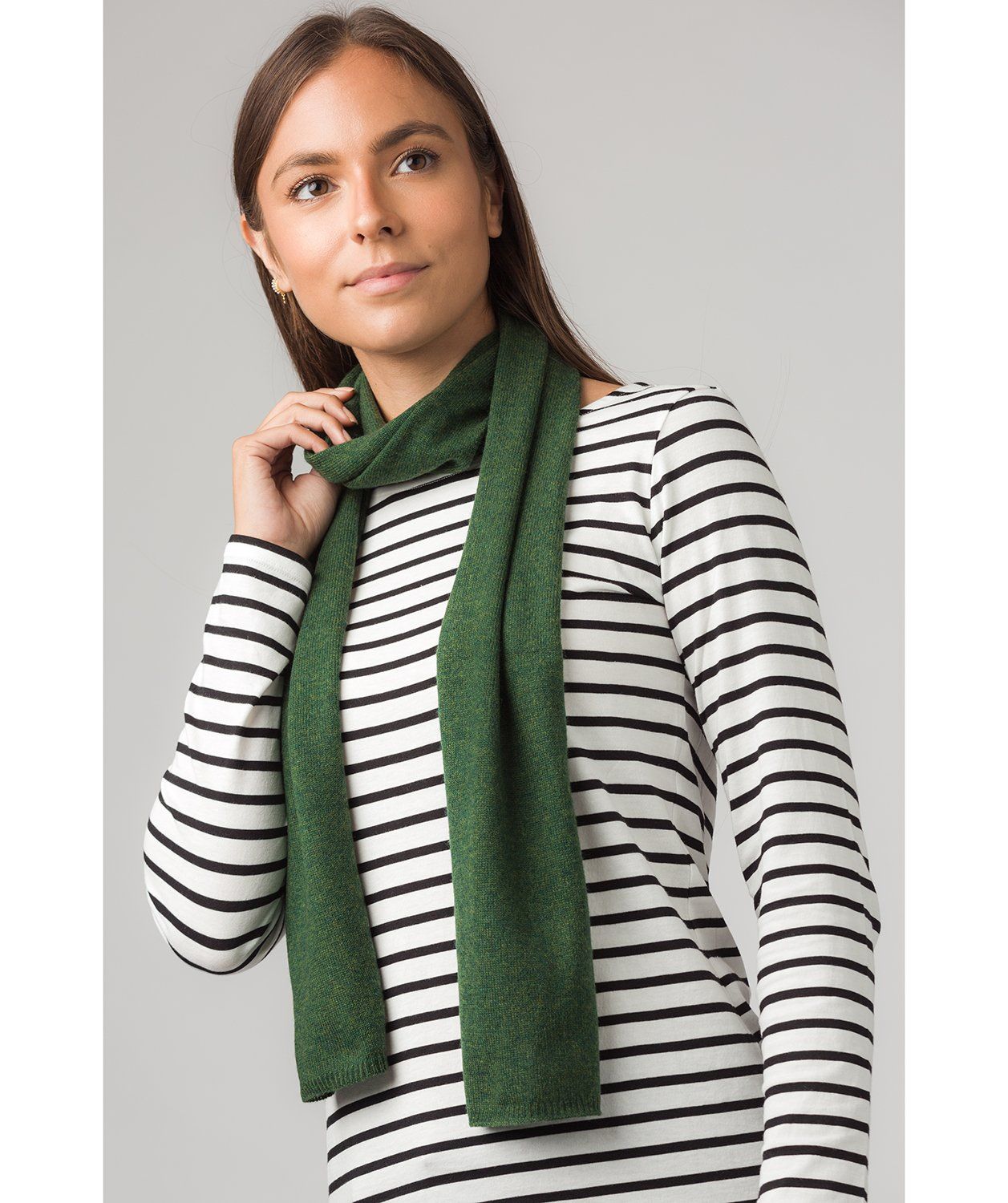 'Cambridge' School Green 100% Cashmere Scarf