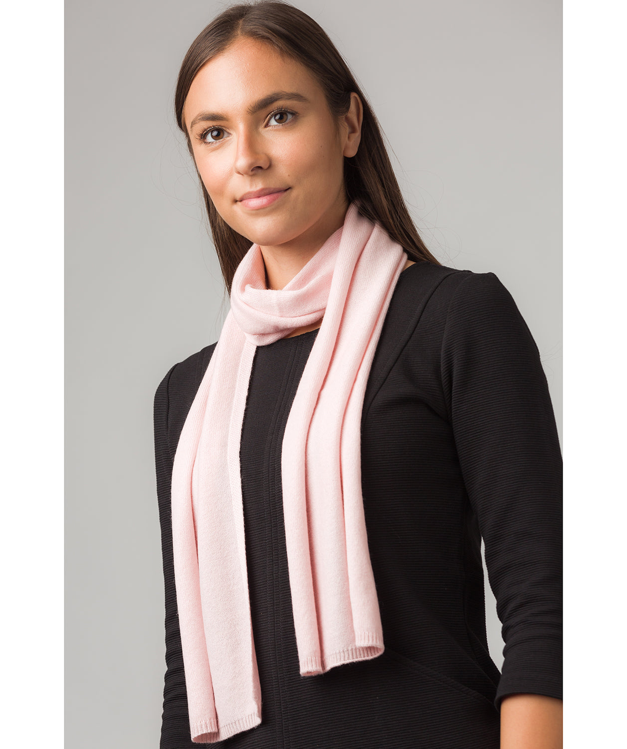 'Oxford' Blush Pink 100% Cashmere Scarf