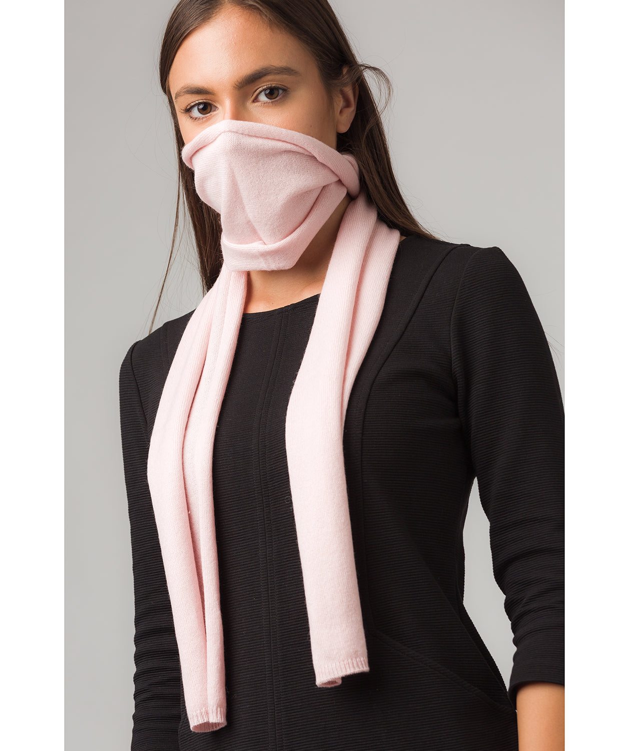 'Oxford' Blush Pink 100% Cashmere Scarf