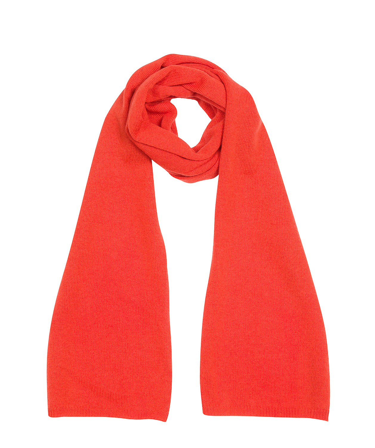 'Oxford' Burnt Orange 100% Cashmere Scarf