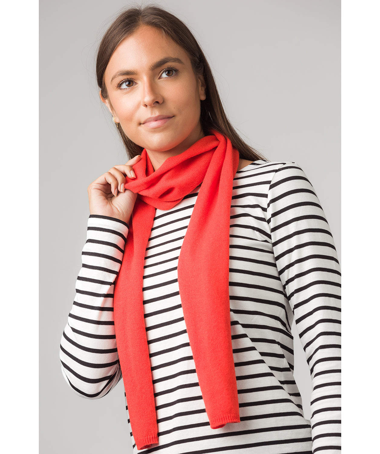 'Oxford' Burnt Orange 100% Cashmere Scarf