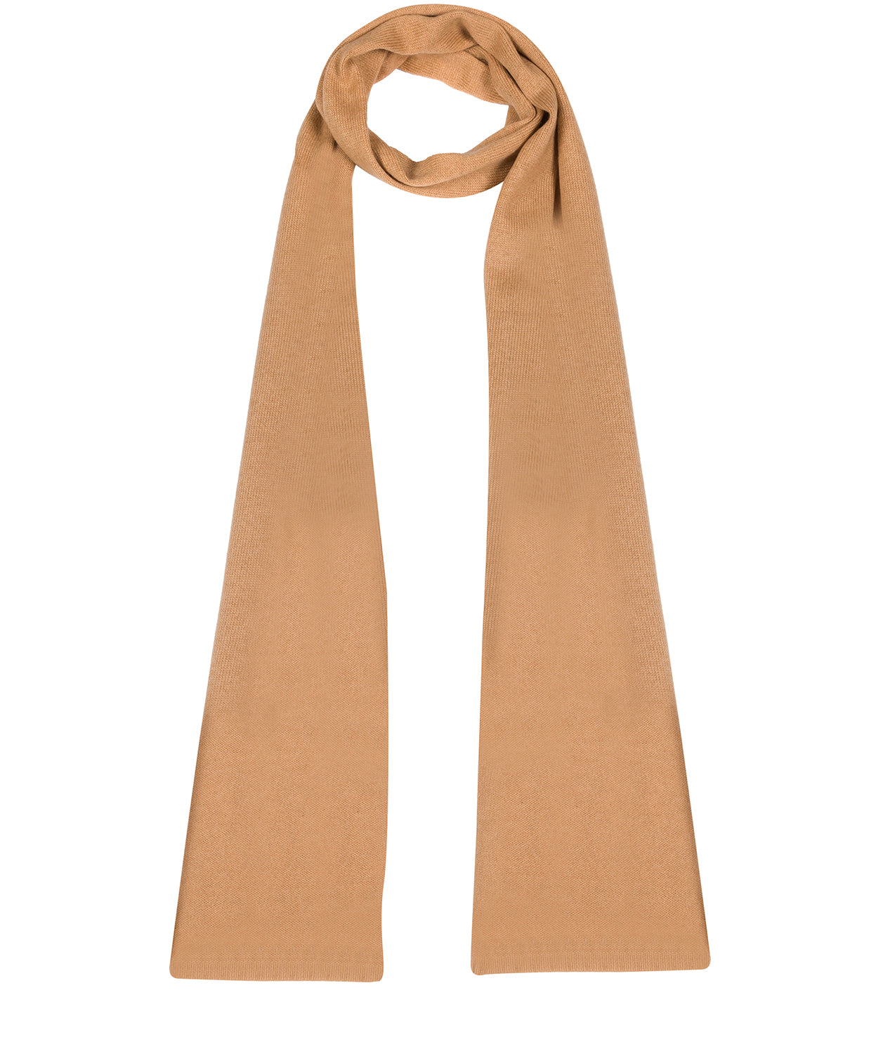 'Oxford' Caramel 100% Cashmere Scarf