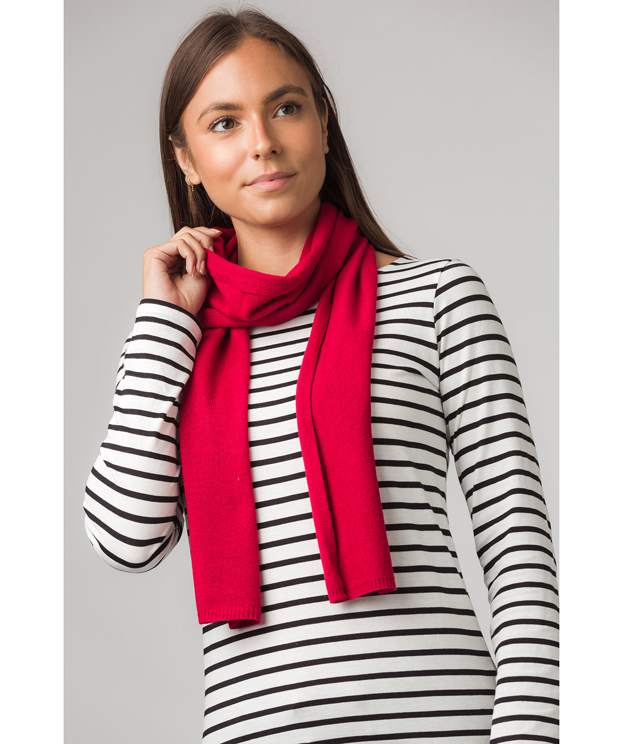 'Oxford' Chilli Red 100% Cashmere Scarf