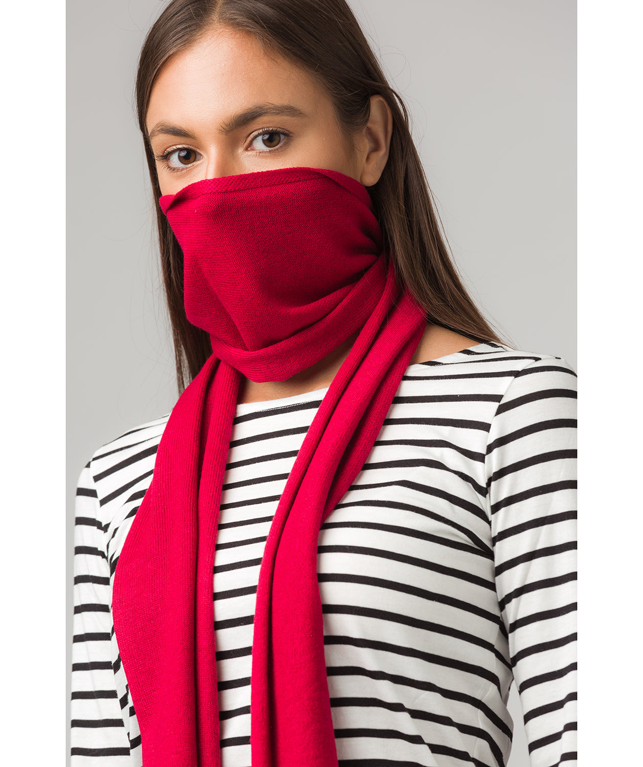 'Oxford' Chilli Red 100% Cashmere Scarf