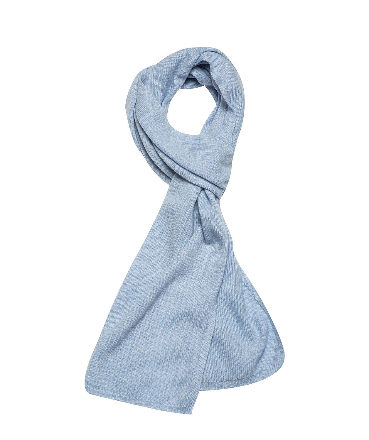 'Oxford' Powder Blue 100% Cashmere Scarf Pure Luxuries London