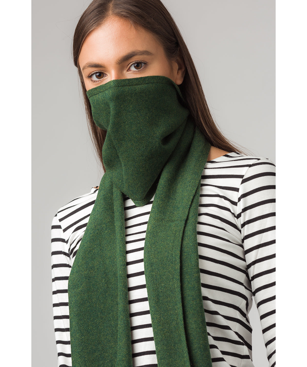 'Oxford' School Green 100% Cashmere Scarf