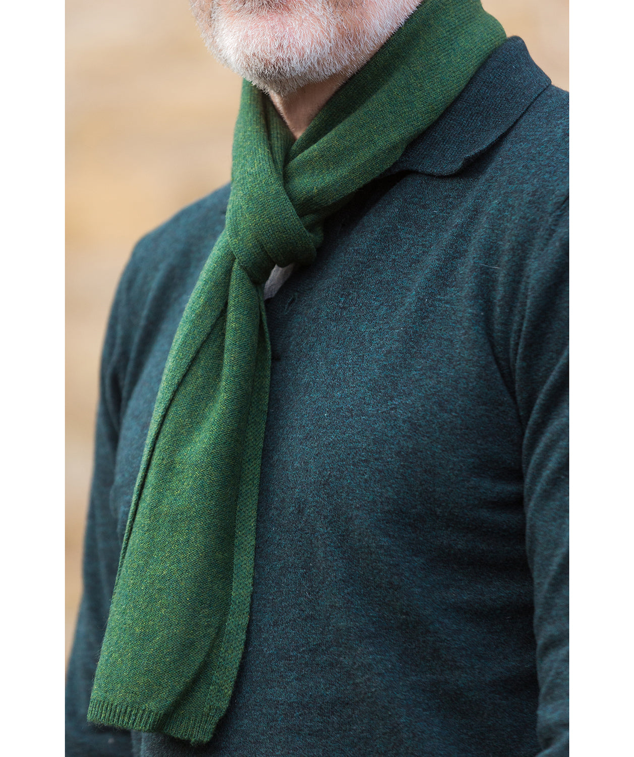 'Oxford' School Green 100% Cashmere Scarf