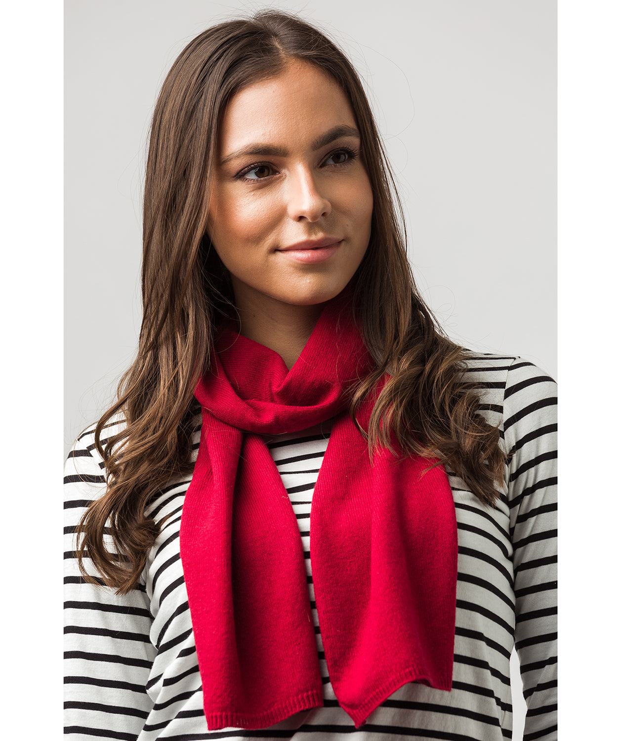 'Edinburgh' Chilli Red Cashmere and Merino Wool Scarf