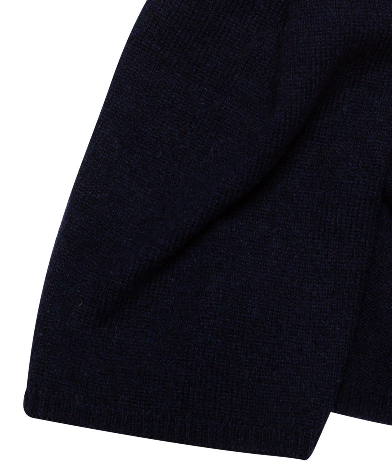 'Edinburgh' Dark Navy Cashmere and Merino Wool Scarf